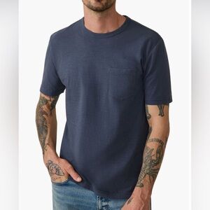 Faherty Deep Blue Short Sleeve Tee